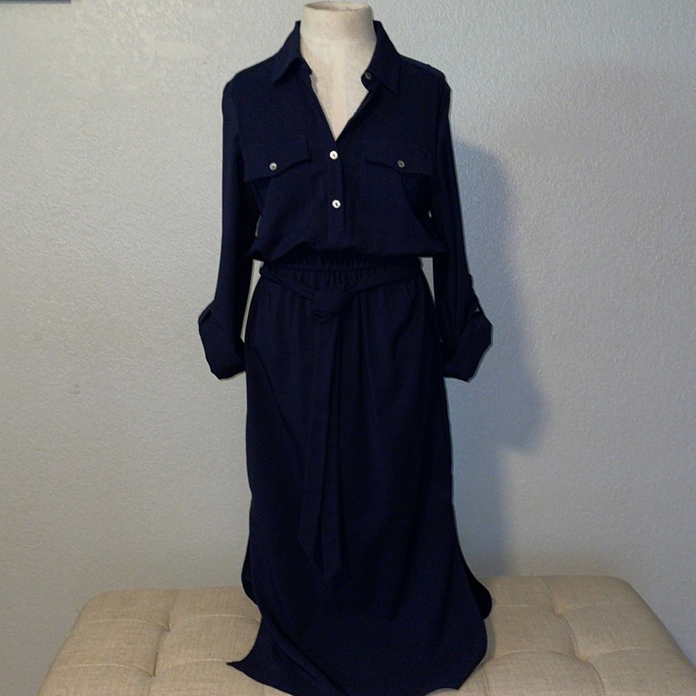 Button down, collared dress